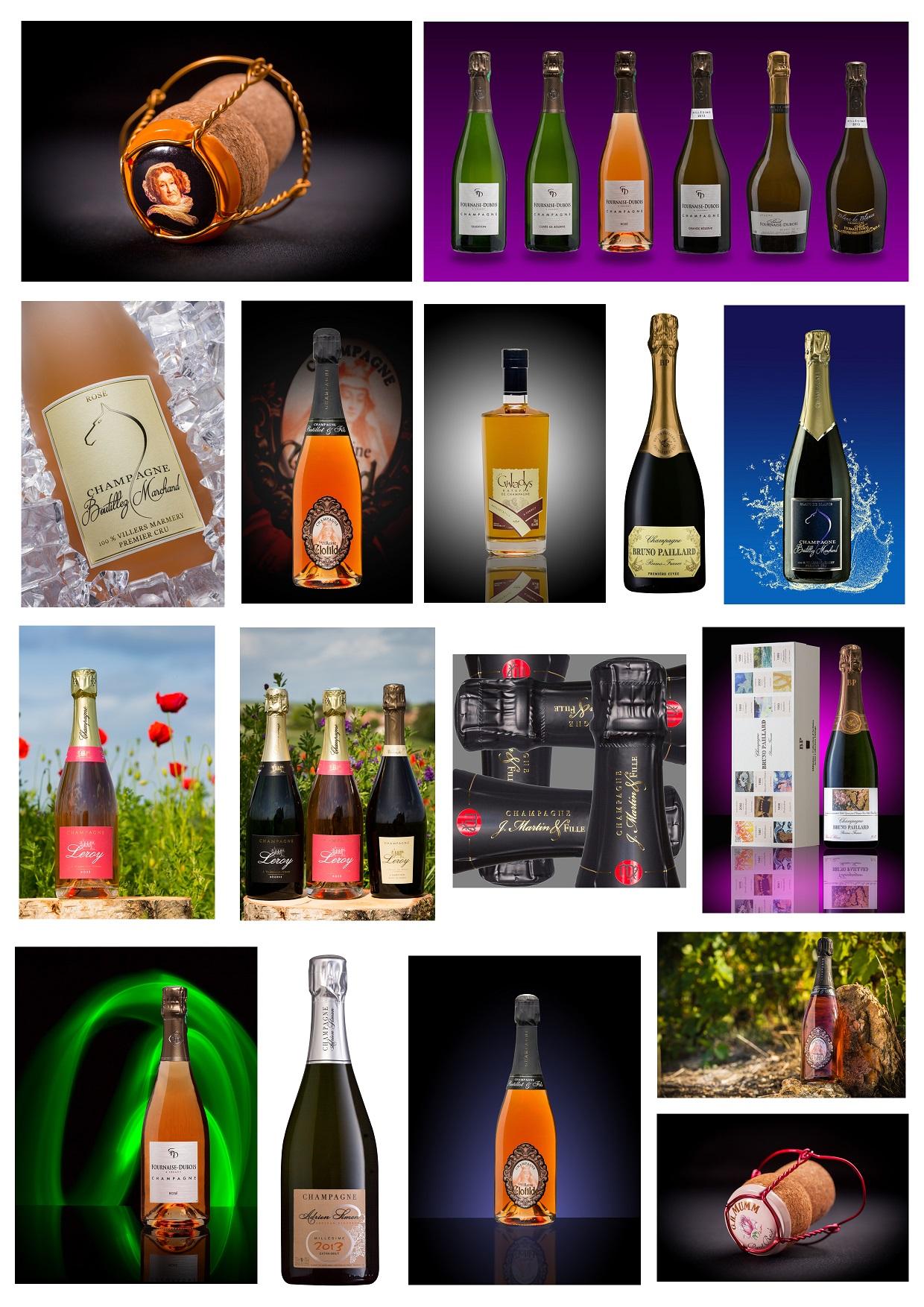 Photographe bouteille champagne