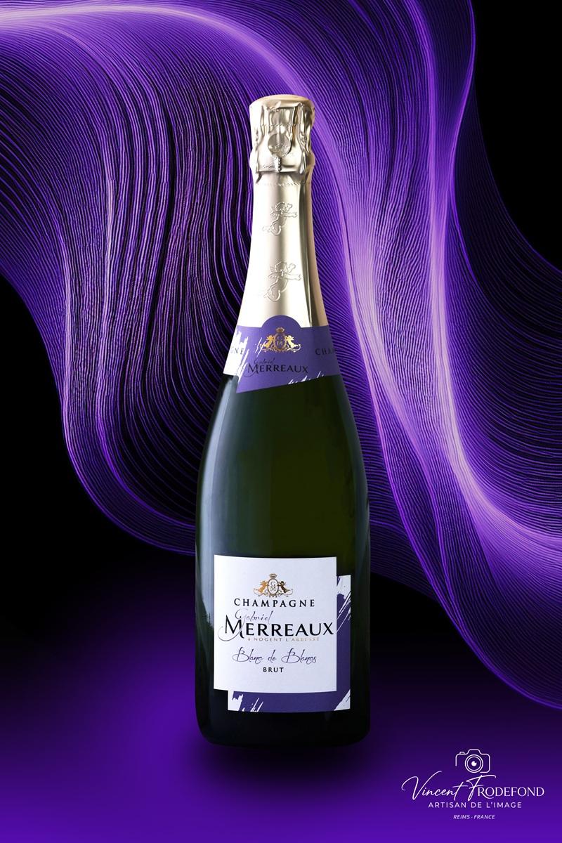 Shooting bouteille champagne